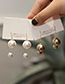 Fashion Champagne Pearl Geometric Earrings