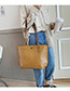 Fashion Brown Locked Shoulder Crossbody Bag