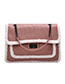 Fashion Brown Chain Lamb Fur Shoulder Bag