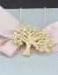 Fashion Gold-plated Big Tree Love Diamond Necklace