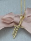 Fashion Gold-plated Double Cross Diamond Necklace