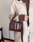 Fashion Dark Brown Belt Pliers Diagonal Shoulder Bag