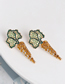 Fashion Color Vegetable Carrot Earrings With Diamonds
