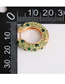 Fashion Yellow Round Geometric Full Diamond Earrings With Diamonds