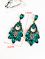 Fashion Green Alloy Stud Earrings With Diamonds
