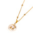 Fashion Golden Shaped Pearl Cactus Round Bead Necklace