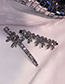 Fashion Platinum Bow Clip With Diamonds
