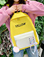 Fashion Yellow Contrast Four-piece Backpack With Contrast Straps