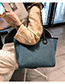 Fashion Black Denim Tote With Chain And Shoulder Bag
