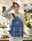 Fashion Blue With Pendant Panel Flap Buckle Backpack