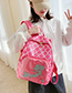 Fashion Deep Rose Red Sequined Mermaid Backpack