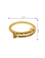 Fashion Golden Classic Arrow-set Diamond Adjustable Ring
