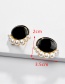 Fashion Black Alloy Dripping Pearl Scallop Stud Earrings