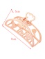 Fashion Rose Gold Geometric Alloy Map Hollow Gripper