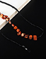 Fashion Orange Handmade Beaded Shell Contrast Glasses Chain