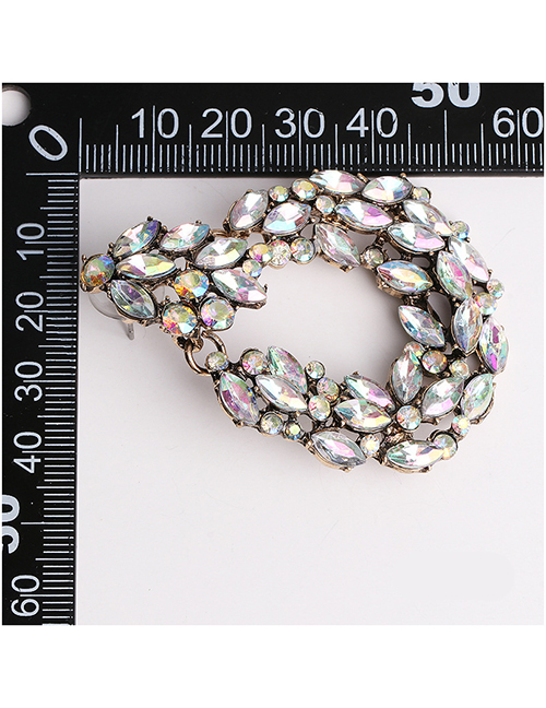 Fashion Black Geometric Round Cutout Earrings With Diamonds