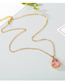 Fashion Pink Shell Imitation Natural Stone Water Drop Resin Necklace