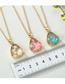 Fashion Pink Shell Imitation Natural Stone Water Drop Resin Necklace