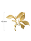 Fashion Golden Leaf Pearl Geometric Irregular Brooch