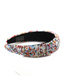 Fashion Bright Beads Crystal Bead Sponge Contrast Color Stitching Headband