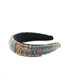 Fashion Color Crystal Bead Sponge Contrast Color Stitching Headband