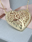 Fashion Gold-plated Heart-shaped Tree Cutout Necklace With Diamonds