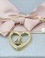 Fashion Gold-plated Diamond Love Heart Pendant Necklace