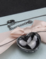 Fashion Black Fake Zirconium Heart-shaped Cutout Necklace