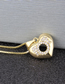 Fashion Gold-plated Heart-shaped Necklace With Diamonds