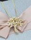 Fashion Gold-plated Life Tree Geometric Necklace With Diamonds