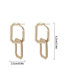 Fashion Golden Geometric Cutout Earrings With Rhinestones