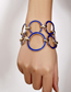 Fashion Golden Oil Painting Irregular Geometric Ring Mix And Match Bracelet