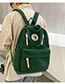 Fashion Green Stitched Contrast-print Alphabet Backpack
