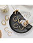 Fashion Golden Geometric Irregular Spiral Earrings
