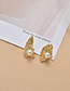 Fashion Golden Pearl Matte Irregular Geometric Earrings
