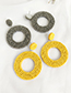 Fashion Color Rice Beads Felt Round Earrings
