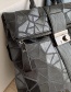 Fashion Black Stone Textured Lock Backpack