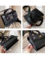 Fashion Black Soft Leather Scarf Wrap Lock Shoulder Crossbody Bag