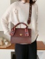 Fashion Coffee Color Soft Leather Scarf Wrap Lock Shoulder Crossbody Bag