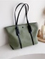 Fashion Green Stitched Contrast Crossbody Shoulder Bag