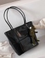 Fashion Sequin Black With Pendant Paneled Crossbody Bag