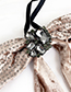 Fashion Gray Gold Velvet Diamond Brooch Bow Tie