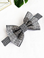 Fashion Black Fabric Houndstooth Bow Collar
