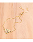 Fashion E-gold Heart Bracelet With Diamonds And Letters