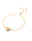 Fashion P Golden Heart Bracelet With Diamonds And Letters