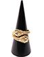 Fashion Color Snake-shaped Double-head Open Ring