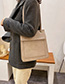 Fashion Brown Mangled Stitching Shoulder Bag