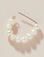 Fashion White Copper Wire Natural Pearl Pin Stud Earrings