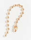 Fashion Golden Geometric Round Pearl Necklace