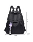 Fashion Black Oxford Cloth Stitched Backpack
